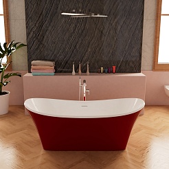 Frank Акриловая ванна 170х75 F6104 white/red – фотография-2